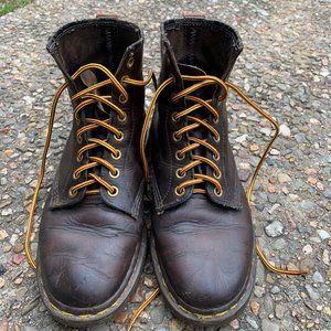 Brown Leather Made in England Doc Marten Boots - Size 8